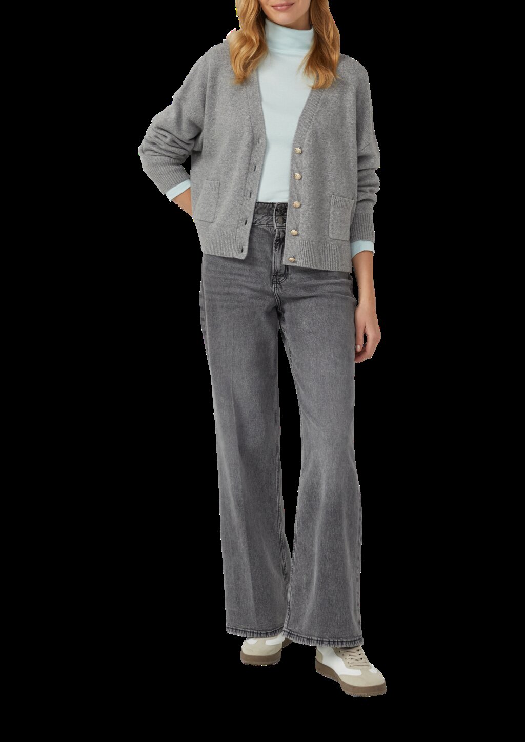 Longsleeve im Slim Fit mit Rollkragen