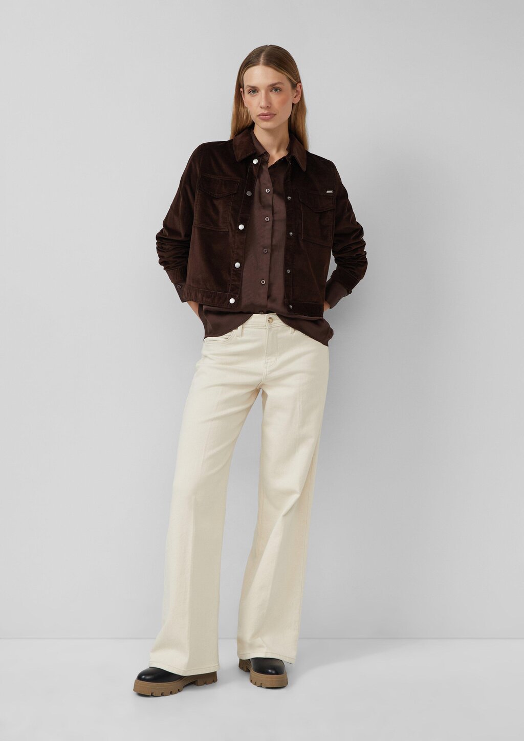 Bluse aus strukturierter Ware im Relaxed Fit