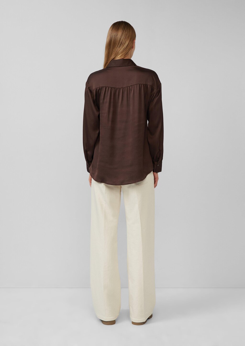 Bluse aus strukturierter Ware im Relaxed Fit