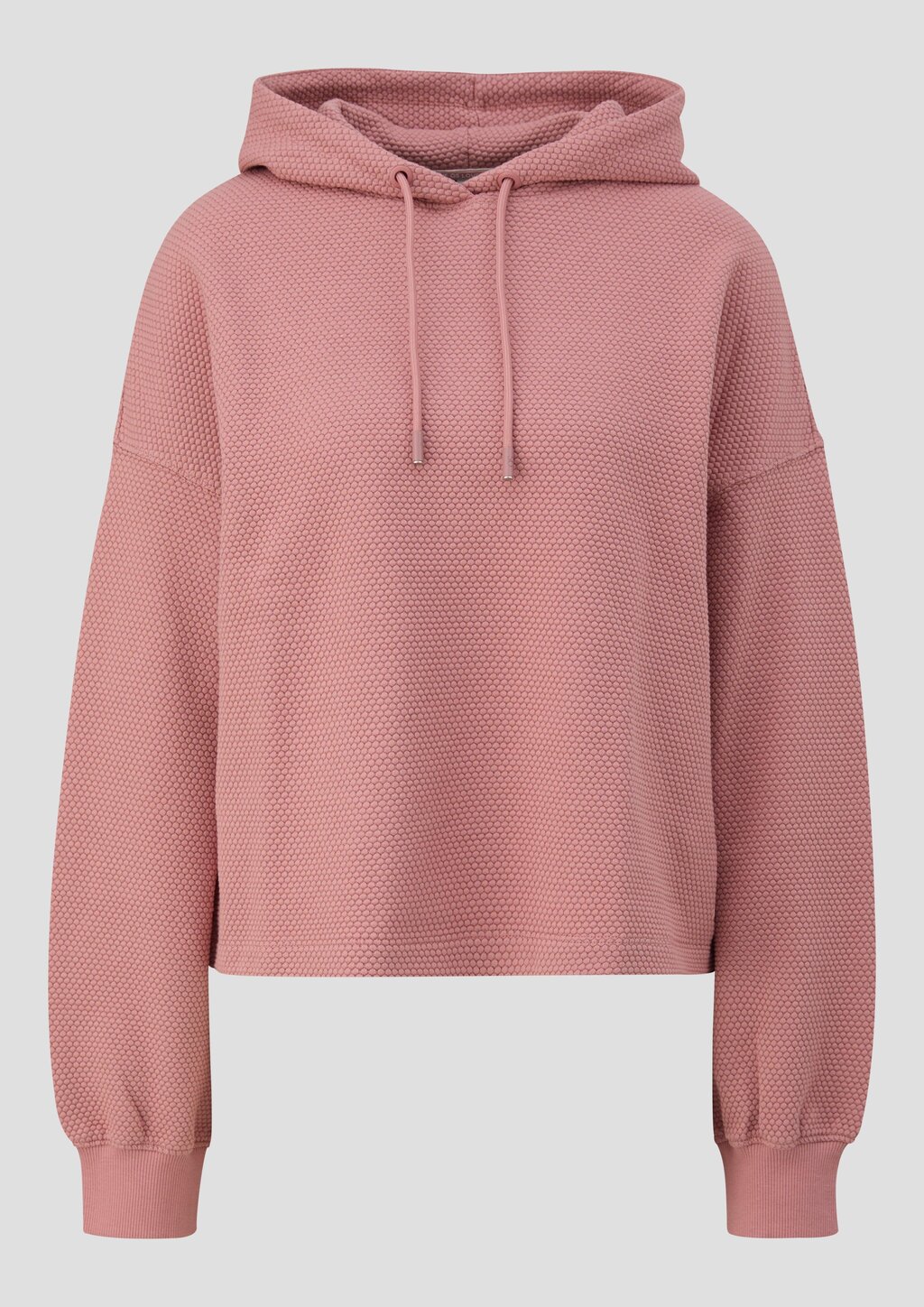 Sweatshirt mit Strukturmuster und Kapuze