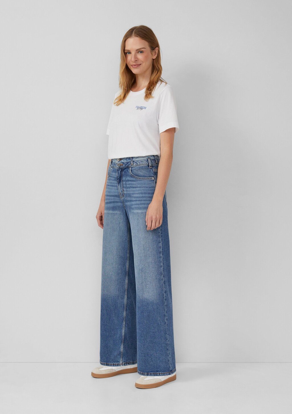 Jeans Suri / Regular Fit / High Rise / Wide Leg / Doppelter Taillenbund