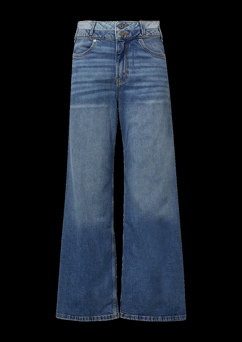 Jeans Suri / Regular Fit / High Rise / Wide Leg / Doppelter Taillenbund