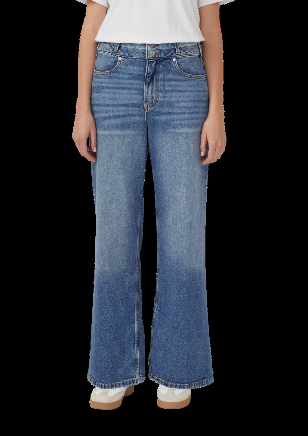 Jeans Suri / Regular Fit / High Rise / Wide Leg / Doppelter Taillenbund