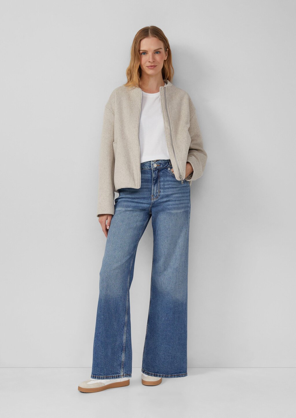 Jeans Suri / Regular Fit / High Rise / Wide Leg / Doppelter Taillenbund