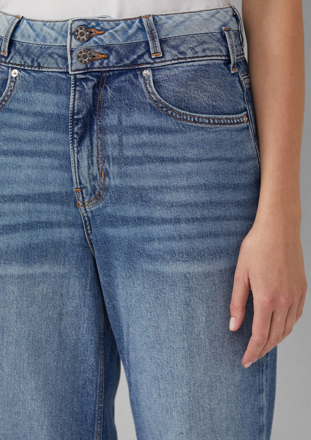 Jeans Suri / Regular Fit / High Rise / Wide Leg / Doppelter Taillenbund