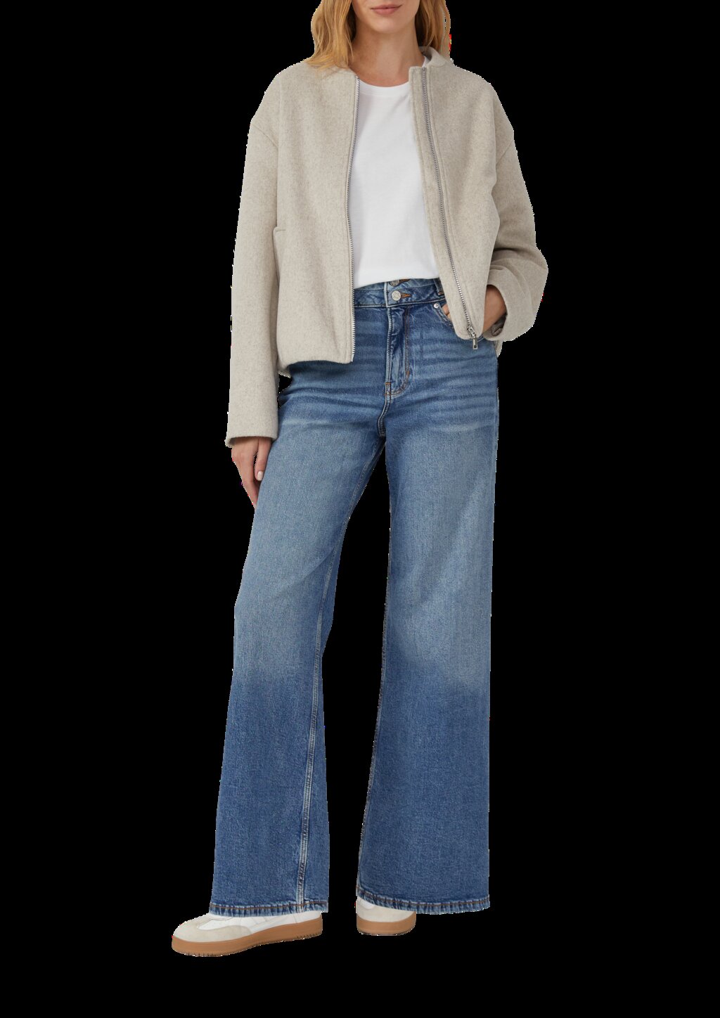 Jeans Suri / Regular Fit / High Rise / Wide Leg / Doppelter Taillenbund