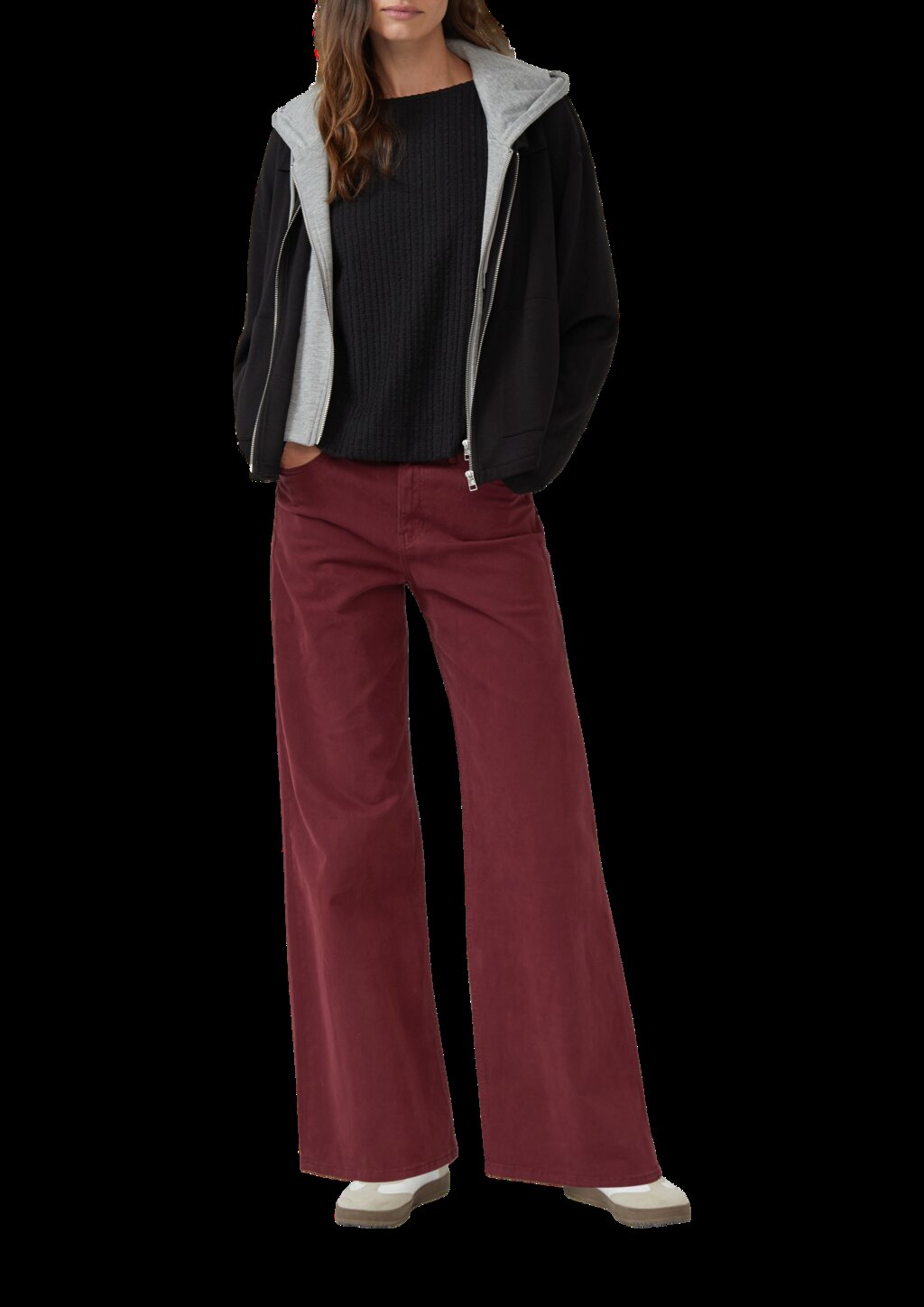 Strukturiertes Shirt mit verkürztem Ärmel