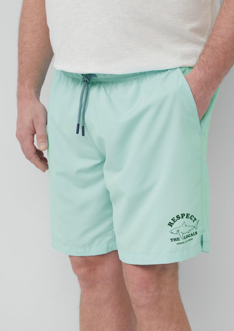 Badeshorts mit Print-Detail