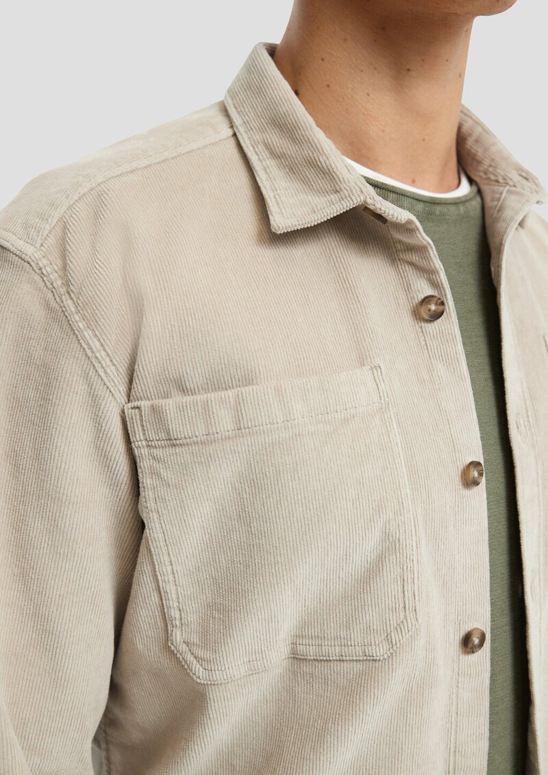Overshirt aus Cord mit aufgestetzten Taschen