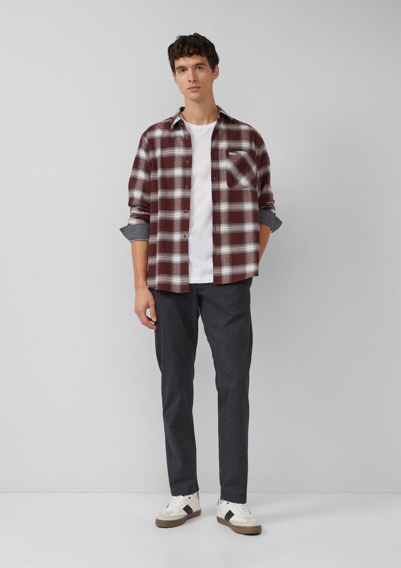 Phoenix: Strukturierte Chinohose mit Elastikbund