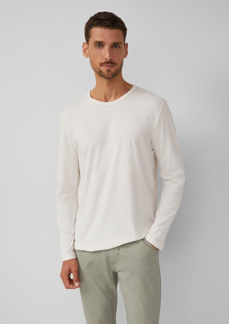 Softes Longsleeve mit Crew Neck und Logo-Patch