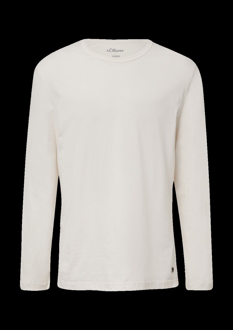 Softes Longsleeve mit Crew Neck und Logo-Patch