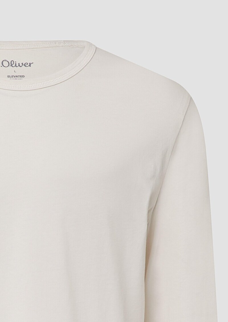 Softes Longsleeve mit Crew Neck und Logo-Patch