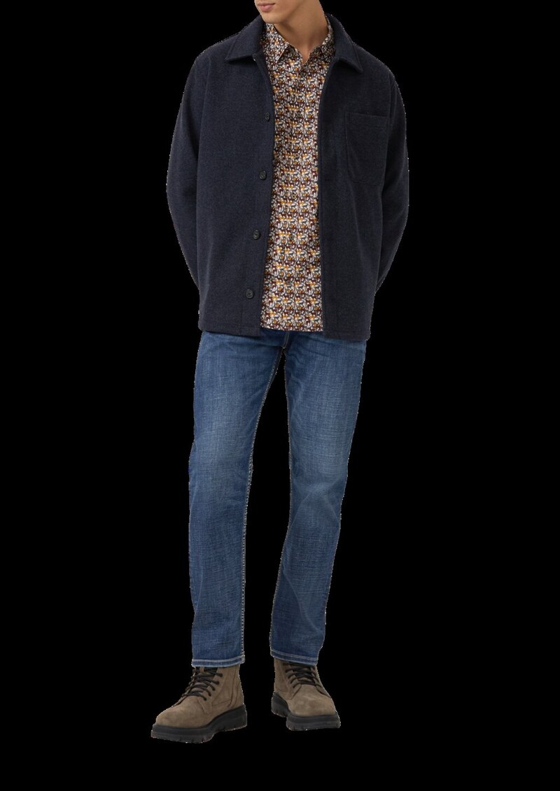 Regular Fit: Hemd mit Allover-Print und Brusttasche