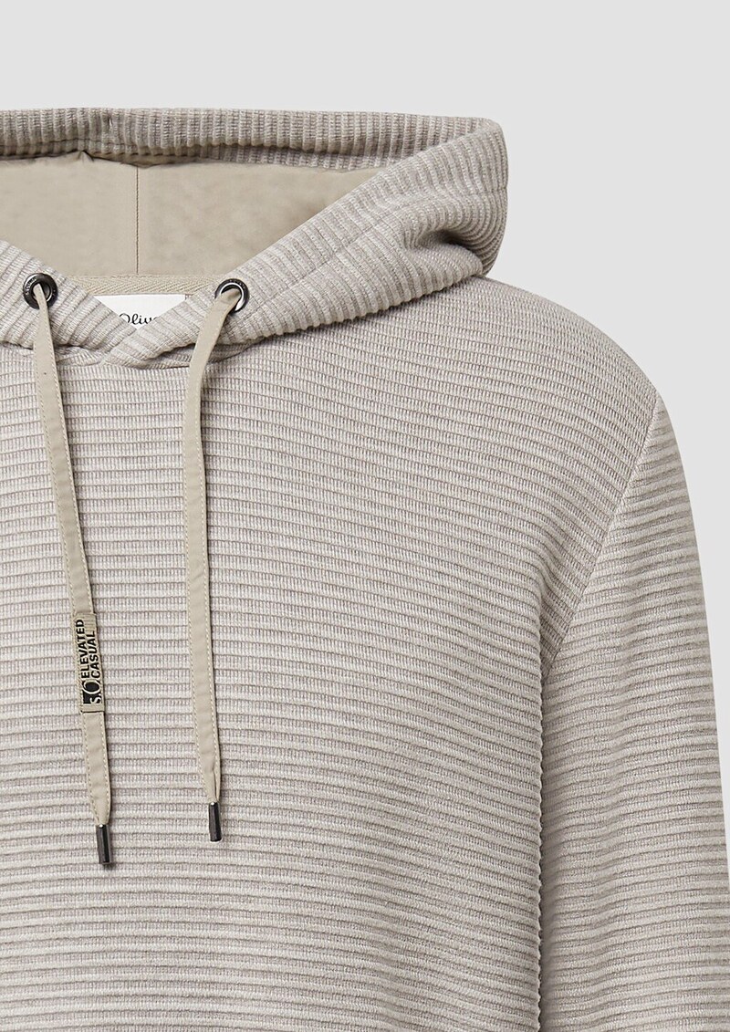 Weicher Hoodie in Strick-Optik mit gefütterter Kapuze