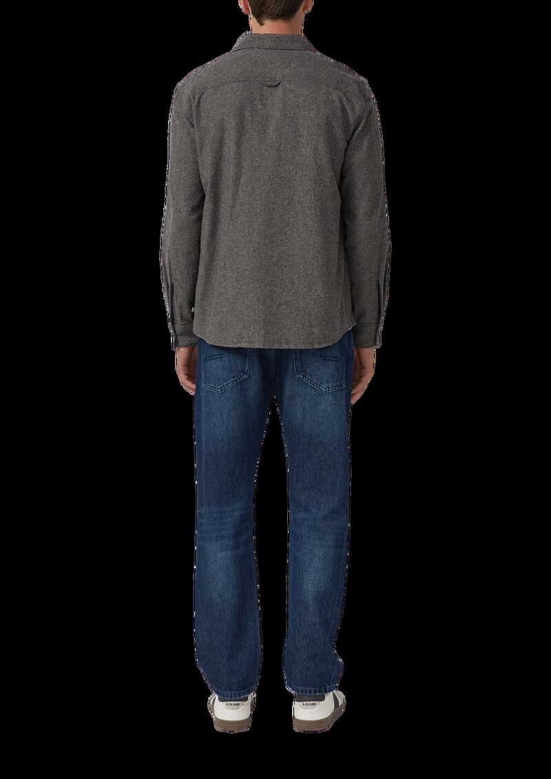 Regular Fit: Strukturiertes Hemd aus Baumwolle