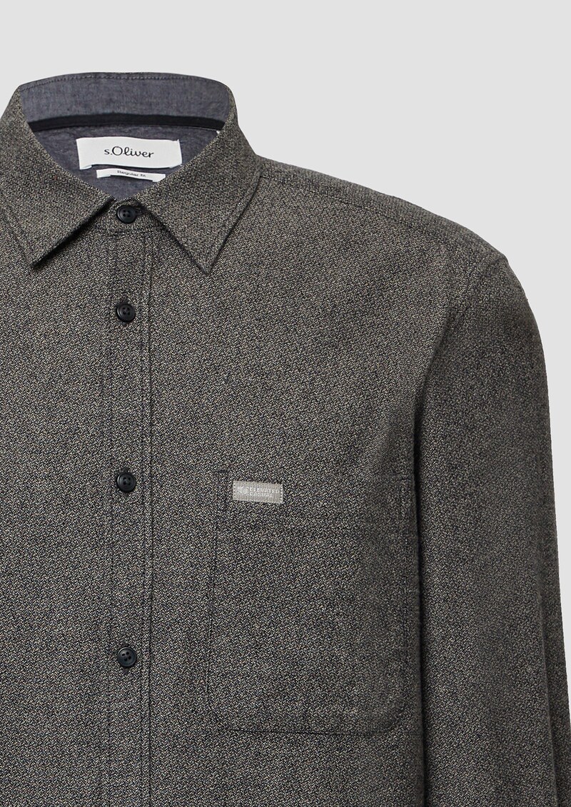 Regular Fit: Strukturiertes Hemd aus Baumwolle