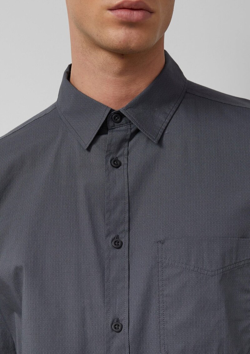 Slim Fit: Gemustertes Hemd mit Kentkragen