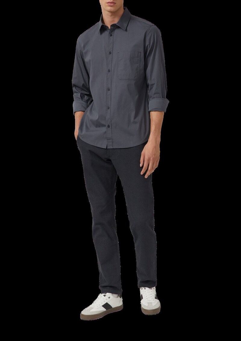 Slim Fit: Gemustertes Hemd mit Kentkragen