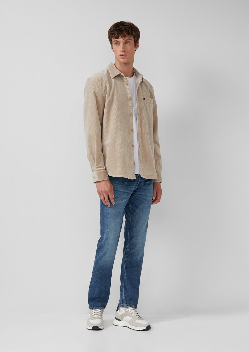 Lässiges Cord-Overshirt aus Baumwollstretch