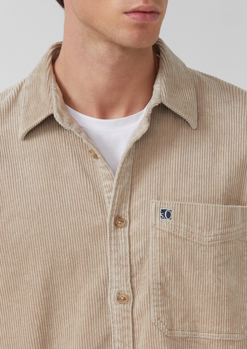 Lässiges Cord-Overshirt aus Baumwollstretch