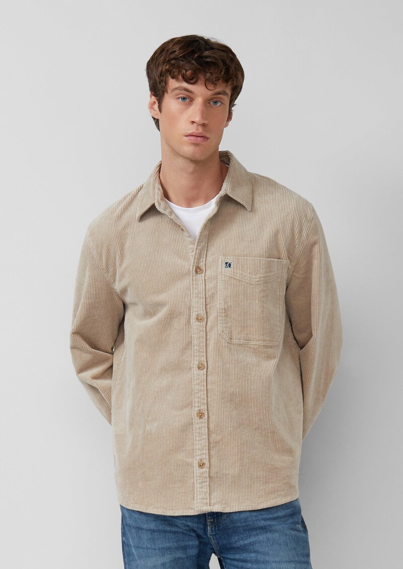 Lässiges Cord-Overshirt aus Baumwollstretch