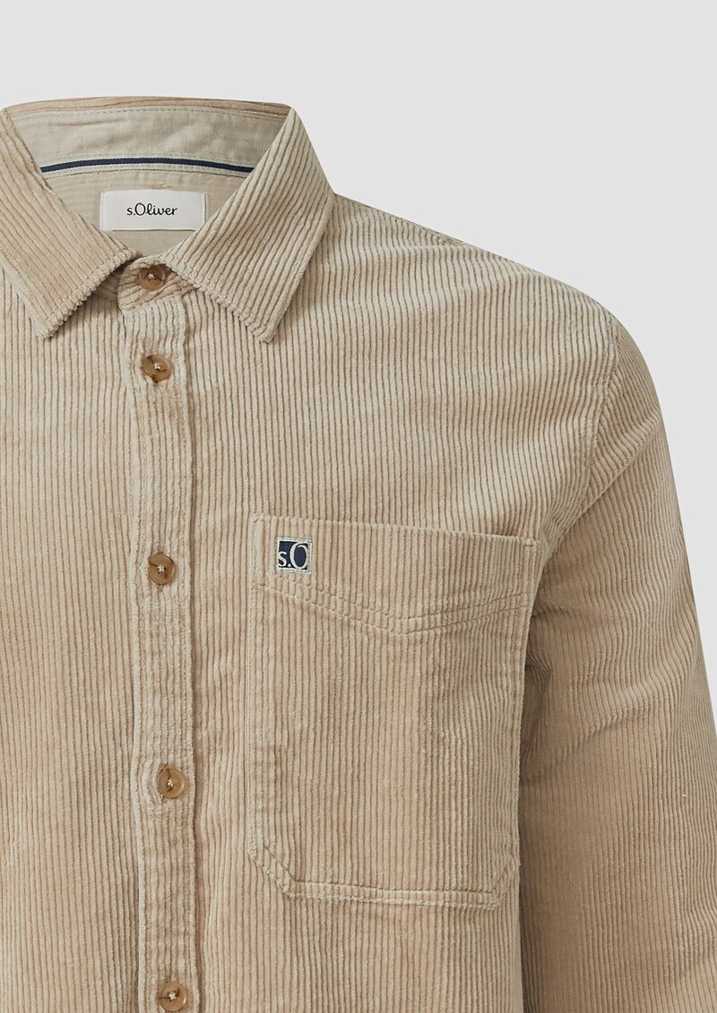 Lässiges Cord-Overshirt aus Baumwollstretch