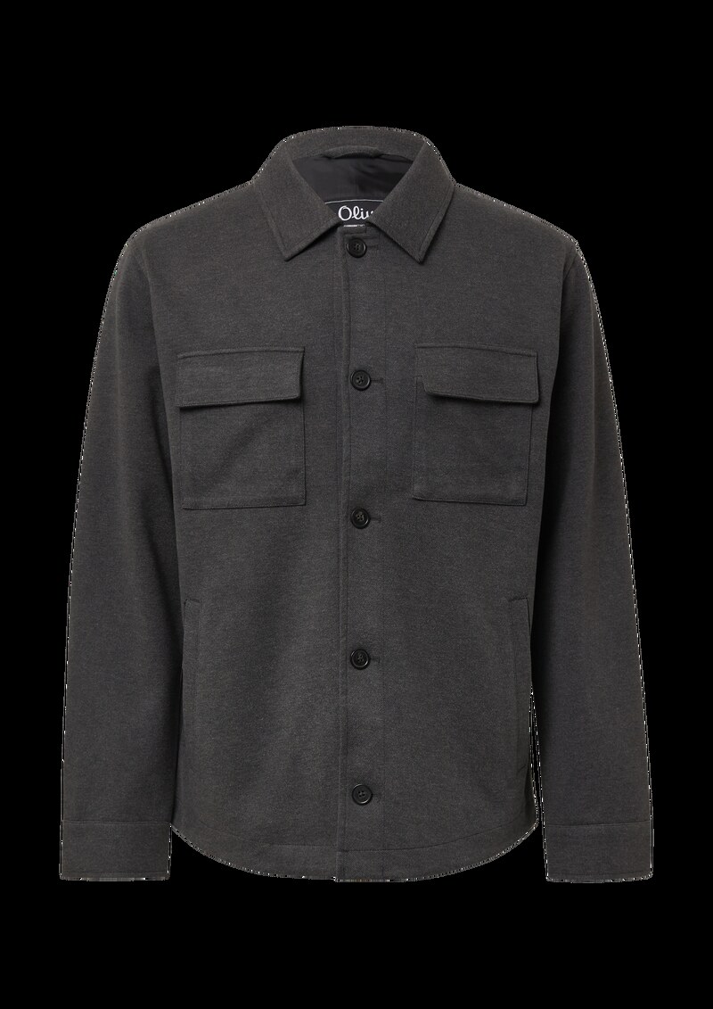 Softes Overshirt mit Kentkragen und aufgesetzten Brusttaschen