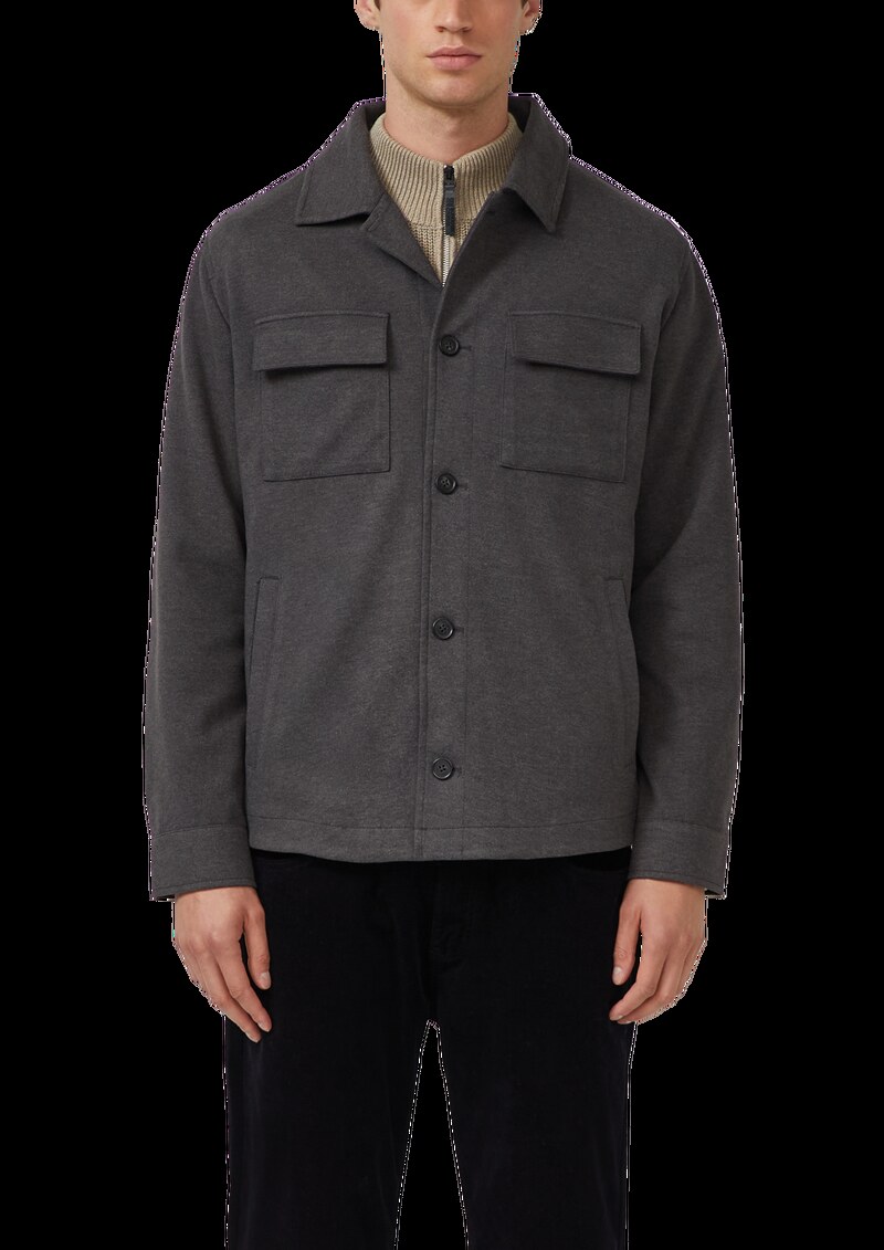 Softes Overshirt mit Kentkragen und aufgesetzten Brusttaschen