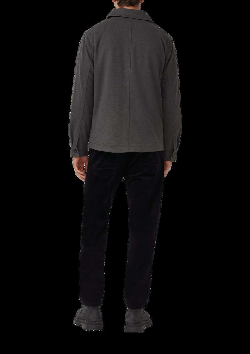 Softes Overshirt mit Kentkragen und aufgesetzten Brusttaschen