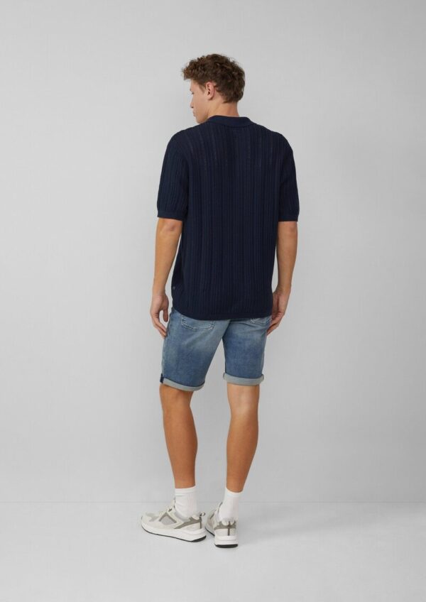 Regular Fit: Gestricktes Resorthemd mit Struktur