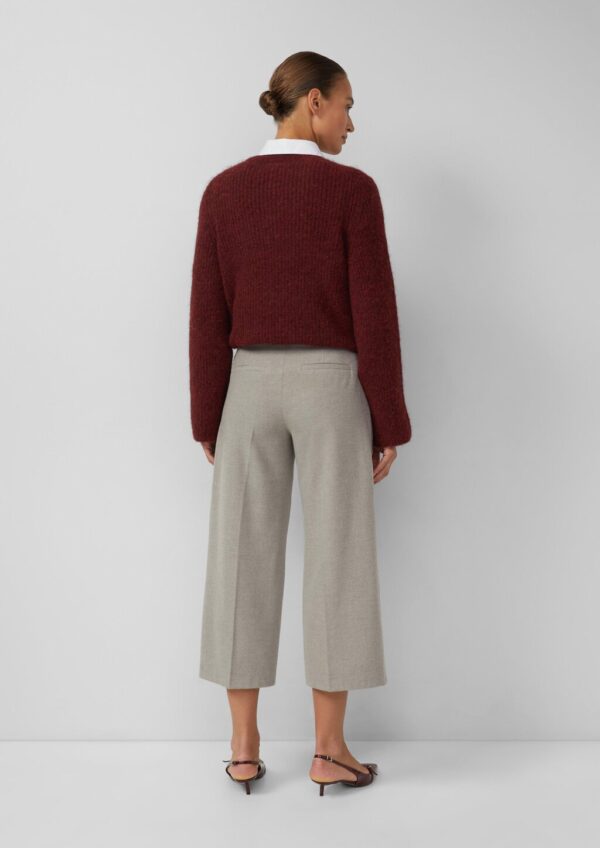 High Rise Culotte aus Flanell mit klassischer Bundfalte