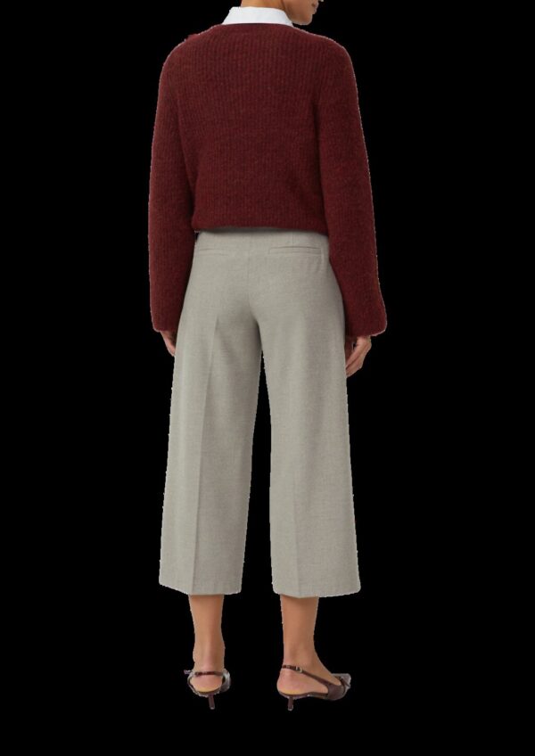 High Rise Culotte aus Flanell mit klassischer Bundfalte