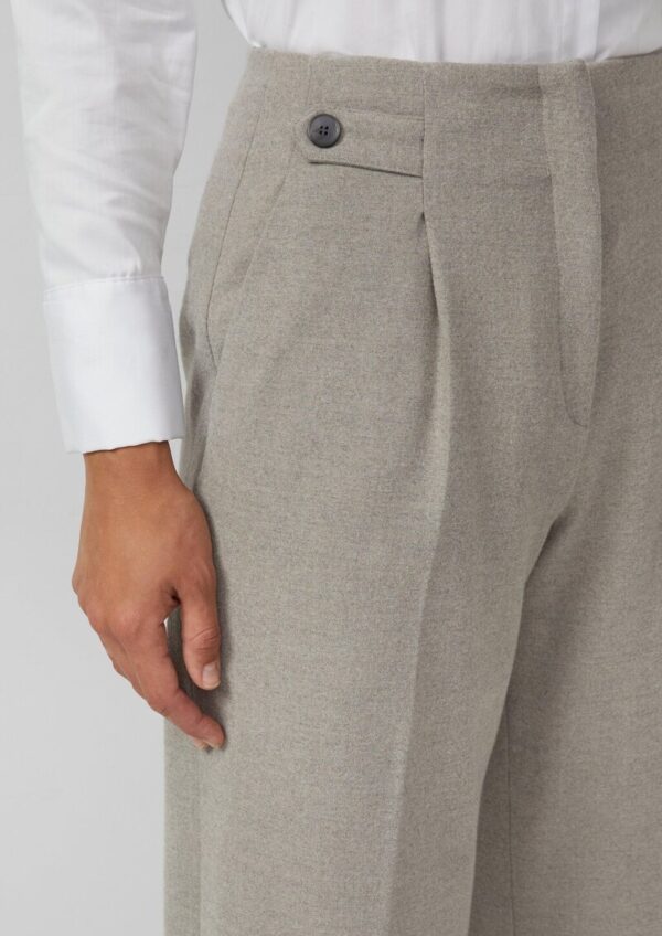 High Rise Culotte aus Flanell mit klassischer Bundfalte