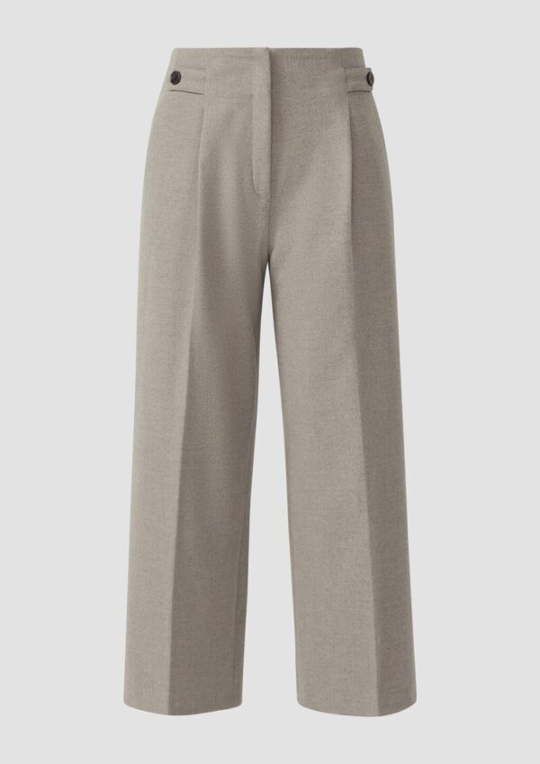 High Rise Culotte aus Flanell mit klassischer Bundfalte