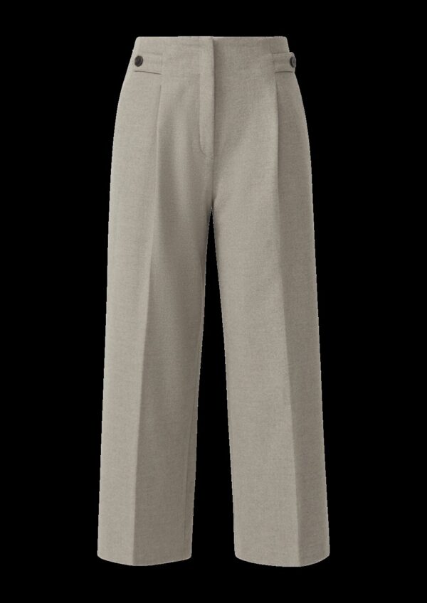 High Rise Culotte aus Flanell mit klassischer Bundfalte