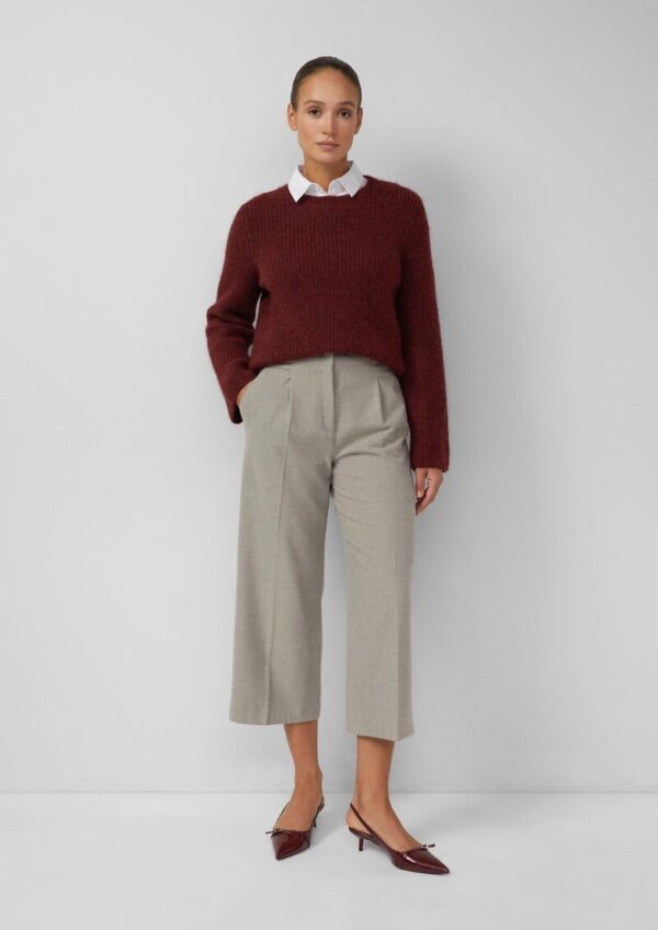 High Rise Culotte aus Flanell mit klassischer Bundfalte