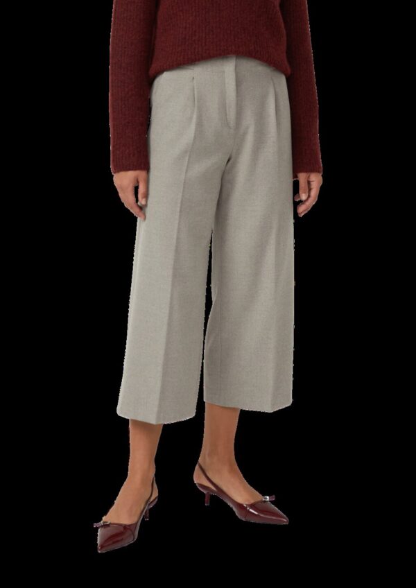 High Rise Culotte aus Flanell mit klassischer Bundfalte