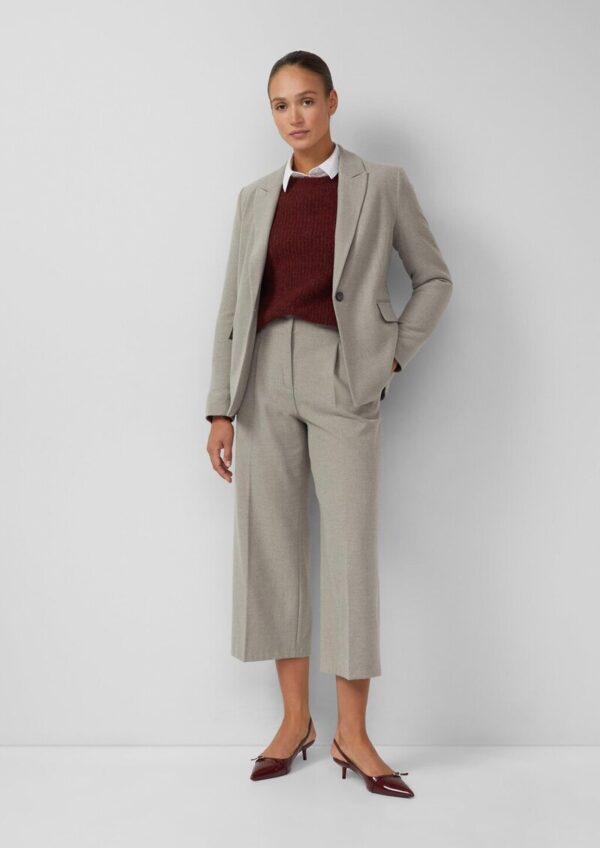 High Rise Culotte aus Flanell mit klassischer Bundfalte