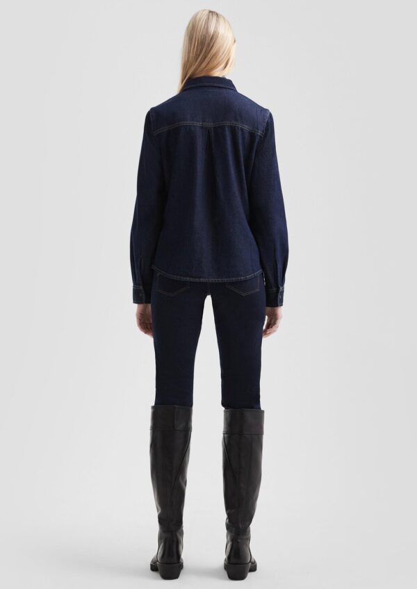Taillierte Denimbluse