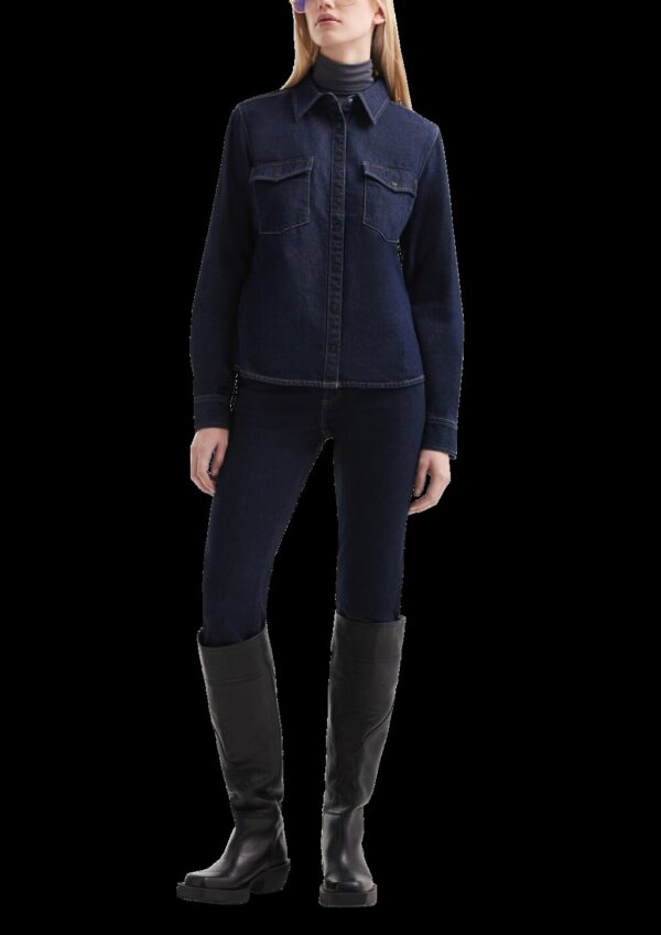 Taillierte Denimbluse