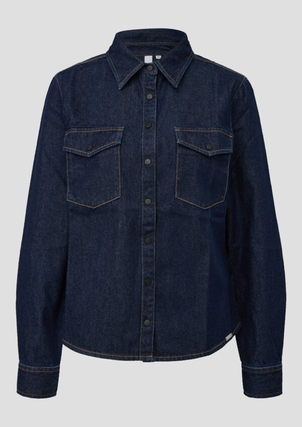 Taillierte Denimbluse