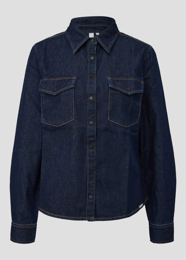 Taillierte Denimbluse