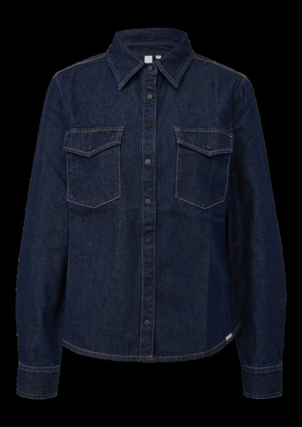 Taillierte Denimbluse