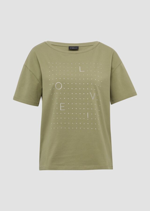 T-Shirt mit Glitzer-Artwork