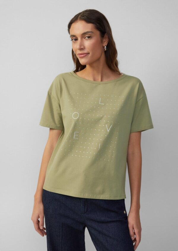 T-Shirt mit Glitzer-Artwork