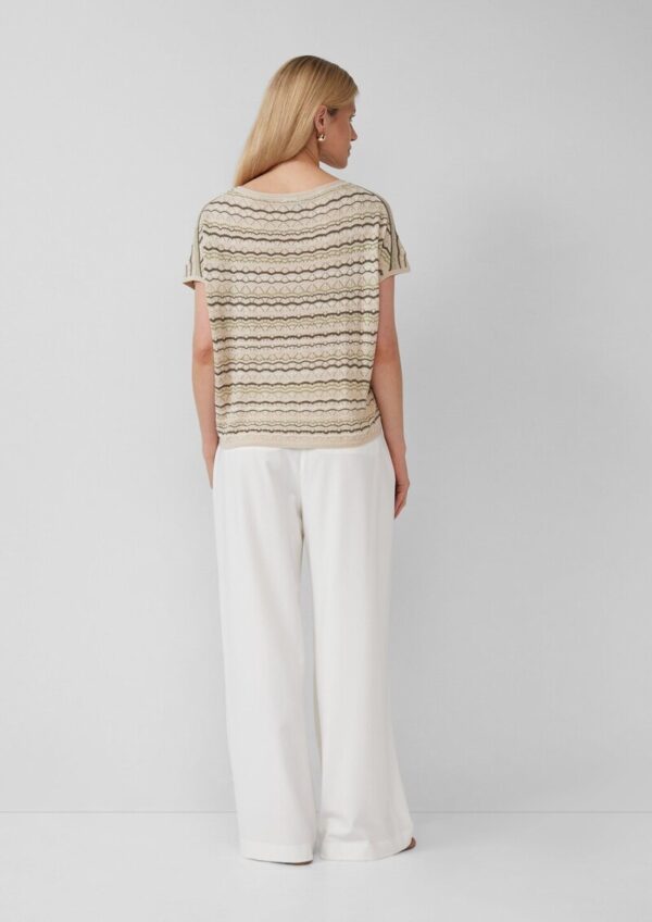 Stricktop im Relaxed Fit mit Ajourmuster und Glitzergarn