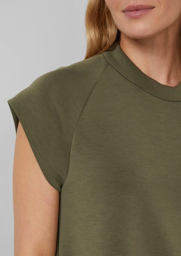 Scuba-Shirt aus Modalmix mit überschnittenen Schultern