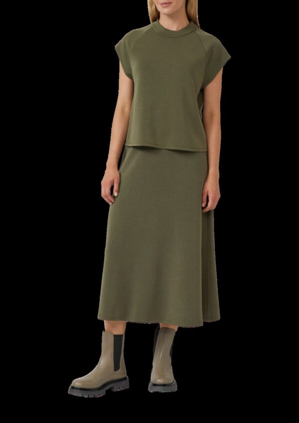 Scuba-Shirt aus Modalmix mit überschnittenen Schultern