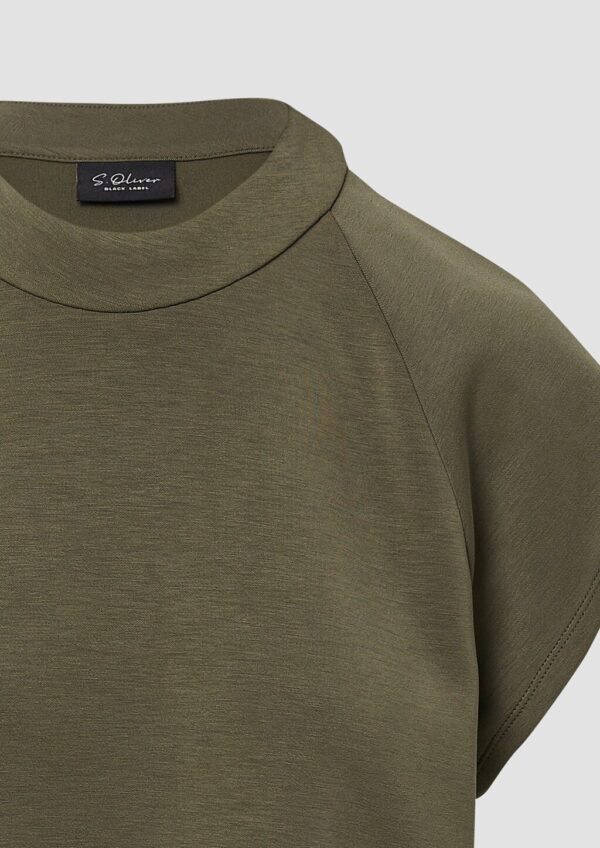 Scuba-Shirt aus Modalmix mit überschnittenen Schultern